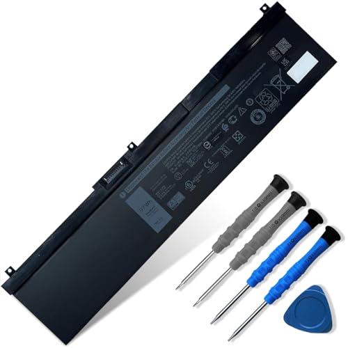 97Wh NYFJH Laptop Battery Replace for Dell Precision 7530 7730 7540 7740 Mobile Workstation P74F P74F001 P74F002 P34E P34E001 P34E002 Series Notebook 0WNRC 00WNRC GW0K9 0GW0K9 11.4V 8070mAh - size: 13.07*3.07*0.38 inch NYFJH