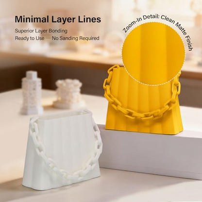 Matte TPU Filament 1.75mm, 1kg - Shore 95A Flexible & Durable TPU, Matte Yellow, Low-Gloss Matte Finish, Minimal Layer Lines, for Phone Cases, Wearables & Functional Parts - color: Matteyellow Tpu