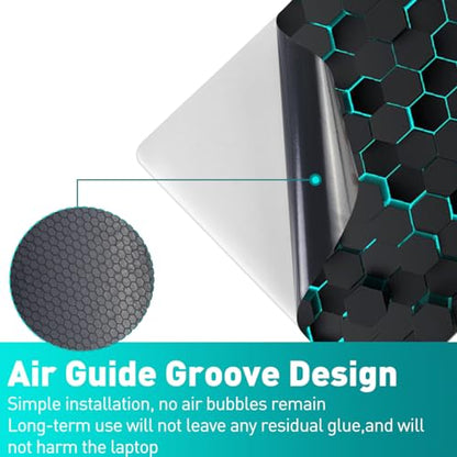 12.1-15.6 Inch Laptop Skin Decal, Universal Reusable Vinyl Laptop Cover Sticker, Waterproof Art Decal Protector in Black Honeycomb - color: Black Honeycomb