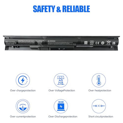 VI04 Notebook Battery for HP Spare 756743-001 756478-851 756744-001 | V104 756745-001 756478-851 for HP Pavilion 15-P 17-F Series 15-p011na 15-p165sa 15-p214dx 15-p003ax 17-f115dx 2800mAh/41Wh - size: 12.08*2.79*1.85 inch VI04