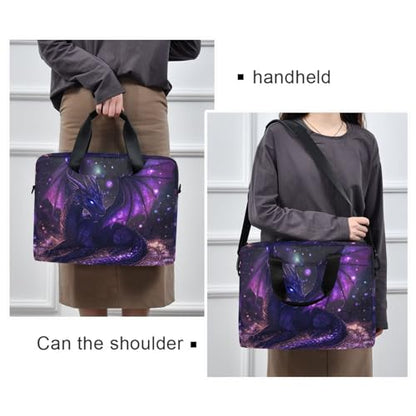 ALAZA Purple Dragon Laptop Case Bag Sleeve Portable Crossbody Messenger Briefcase w/Strap Handle, 13 14 15.6 inch - color: Multicolor1