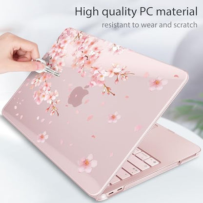 Tuiklol for 2026 MacBook Neo 13 Inch A18 Pro Chip Case, (Model A3404) Anti-Scratch Anti-Drop Slim Hard PC Shell Case with Shockproof Protective MacBook Neo Laptop Cover, Plum Blossom-Pink - color: Plum Blossom-pink