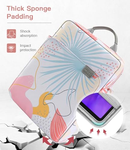 MoKo 13 Inch Tablet Sleeve Bag, Fits with 13 Inch New iPad Pro M5 & Air M4/M3, iPad Pro 12.9 M2&M1,Surface Laptop Go 12.4,Galaxy Tab S8+/S9+ 12.4,Handle Carrying Case with Shoulder Strap,Tropical Leaf - color: Tropical Leaf, size: 12.9 inch