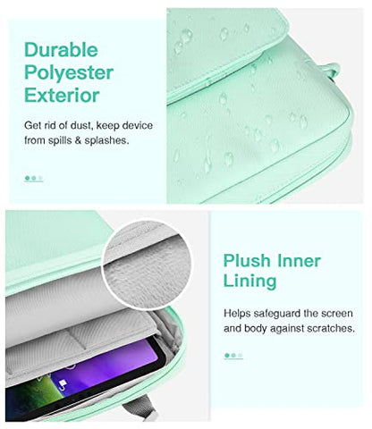 MoKo 9-11 Inch Tablet Sleeve Bag Handle Carrying Case with Shoulder Strap | Fits iPad Pro 11-inch M4, iPad Air 11-inch M2, iPad 10th 10.9, iPad 9/8/7th 10.2 and Tab S8/S9 11, Mint Green - color: Mint Green, size: 9-11 inch