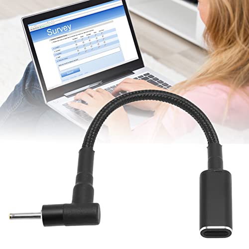 ciciglow USB C to DC Adapter, 100W 5A 20V Female to 2.5x0.7mm Male Charging Cable Converter Support PD Fast Charging, Easy to Bend, Time Use