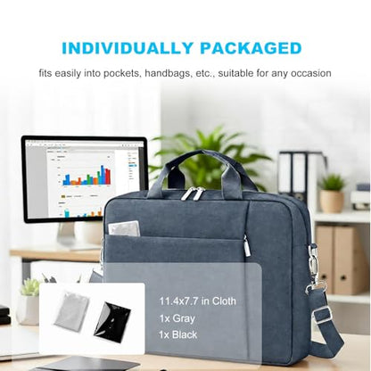 2 Pack Microfiber Liner Cleaning Cloth 13" with Screen Keyboard Imprint Protection, Laptop Keyboard Protector Compatible with MacBook Neo/Pro/Air 13" and MacBook Pro 14"-(Grey+Black) - color: Grey+black（2 Pack）, size: 11.4" x 7.7"