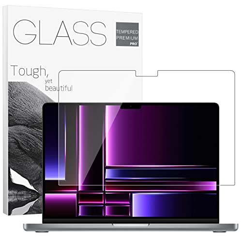9H Tempered Glass 14" Screen Protector for 2026 MacBook Pro 14.2 Inch Screen Protector (2026-2021 M5, M4, M3, M2,M1 Pro/Max Chip), Bubble Free, Ultra Thin HD Transparency, Anti Scratch - color: MacBook Pro 14.2 Inch, size: 1pc