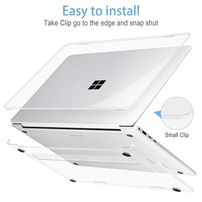 Mektron Clear Case for 13.8" Microsoft Surface Laptop 8 2026 Fits Surface Laptop 13.8 Inch 7 2024 Cover (Model: 2036),Keyboard Cover +Screen Protector +Dust Plugs, Crystal Clear - color: Crystal Clear