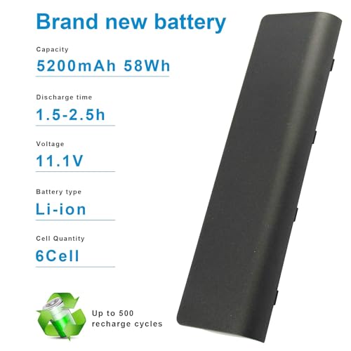 ASUNCELL MU06 MU09 New Laptop Battery for HP 593553-001 593554-001 636631-001 Pavilion G6 G7 G62 G72 G4 Presario CQ32 CQ42 CQ43 CQ56 CQ62 CQ72 HSTNN-LB0W HSTNN-UB0W HSTNN-LB0W - size: MU06 8.86 * 3.15 * 1.38 in
