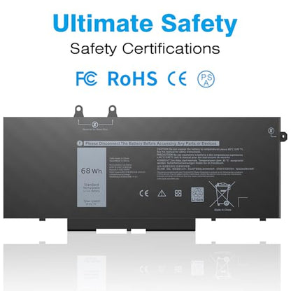 3HWPP Laptop Battery Replacement for Dell Latitude 5401 5410 5411 5501 5510 5511 Precision 3551 3541 In spiron 17 7500 7506 2-in-1,In spiron 7706 2-in-1 Black 3YNXM 03HWPP 10X1J N2NLL 1VY7F 451-BCMN - color: Black06