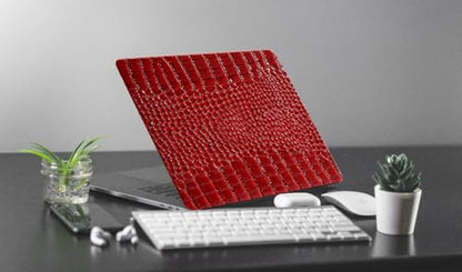 Compatible for MacBook Pro 14 Inch Case 2026 M5, 2021-2025 M4 M3 M2 M1 A3427 A3426 A3434 A3112 A3185 A3401 A2918 A2992 A2779 A2442, Crocodile Skin PU Leather Hardshell & Keyboard Cover,Burgundy - color: # Shiny Burgundy Crocodile