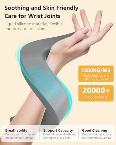 NTMY Laptop Stand for Desk with Wrist Protection Pad, Aluminum Laptop Riser Computer Stand for Laptop, Ergonomic Laptop Stand for MacBook/HP/Dell/Acer/Lenovo 10-17.3'' (Grey) - color: Grey