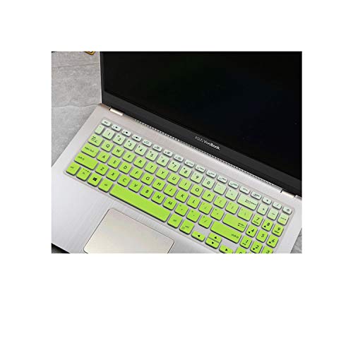 Compatible for Asus Vivobook 15 F512FA F512DA F512F F512 A512 A512FJ A512F X512F FA DA 15.6 Inch Silicone Laptop Keyboard Cover Skin,fadegreen - color: fadegreen