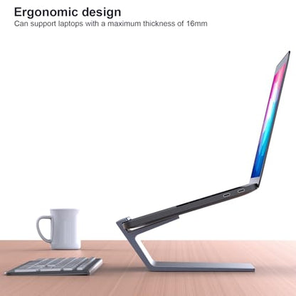 Laptop Stand, Aluminum Notebook Holder Riser Heat-Vent for MacBook Air/Pro, Dell, HP, Lenovo, Microsoft Surface, Samsung 11-16 inches Notebook