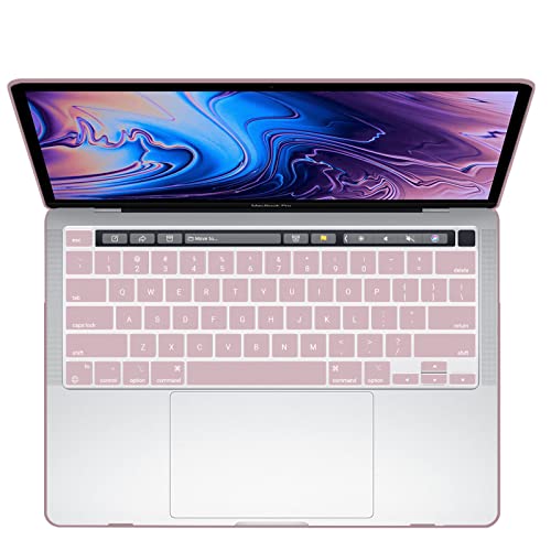 IBENZER Compatible with MacBook Pro 13 Inch Case M2 M1 2026 2025 2024 2023 2022 A2338 A2289 A2251 A2159 A1989 A1706 A1708, Hard Shell Case & Keyboard Cover for Mac Pro 13, Rose Gold, T13MPK+1C - color: Rose Gold