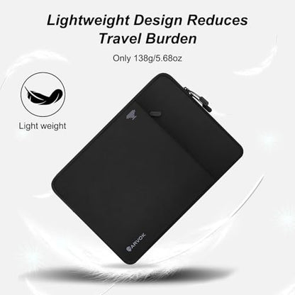 ARVOK 13 13.3 14 Inch Laptop Sleeve with Front Pocket, Shockproof 360 Protective Laptop Case Briefcase Handbag, Computer Carrying Bag Compatible with MacBook Air/Pro, Lenovo/HP/Dell/Asus/Acer, Black - size: 13.3inch