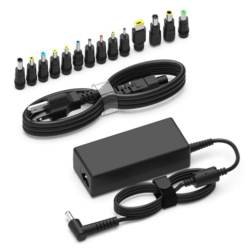Hafiuege 19V 3.42A DC Universal Laptop Charger, 65W Power Supply Adapter | Fit for HP Lenovo Dell ASUS Gateway Acer Chromebook LG Monitor Samsung TV Spire Spin Toshiba Satellite Harmon Kardon