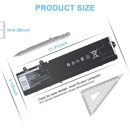 RCVVT Laptop Battery Compatible with Dell Precision 7770 7670 7780 7680 Mobile Workstation Notebook Series X9FTM 05JMD8 5JMD8 0965V4 965V4 X26RT 0X26RT P114F P114F001 P114F002 P115F 11.55V 83Wh - size: RCVVT