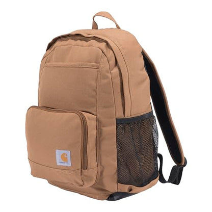 Carhartt 23L Single-Compartment Backpack, Durable Pack with Laptop Sleeve and Duravax Abrasion Resistant Base, Carhartt Brown - color: Carhartt Brown