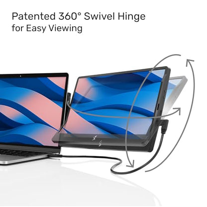 SideTrak Swivel 12.5" Portable Monitor for Laptop, Patented Swivel Hinge, Laptop Screen Extender | FHD Dual Screen w/Kickstand, USB or HDMI, Mac, PC, Chromebook Compatible (Single Monitor) - style: 12.5" Single Monitor