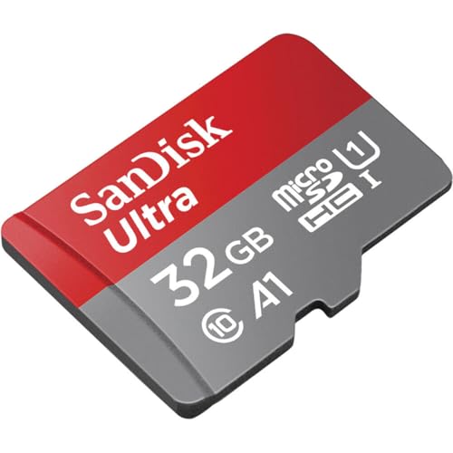 SANDISK 32GB Ultra microSDHC UHS-I Memory Card with Adapter - 120MB/s, C10, U1, Full HD, A1, Micro SD Card - SDSQUA4-032G-GN6MA - size: 32GB, style: Old Version