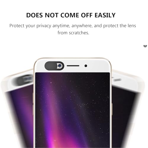 Webcam Cover Slide(6PCS), Ultra Thin Camera Cover Slide for Camera Privacy Cover Slide for Laptop/Cell Phone/iPad/PC/Tablet, Great for Protect Your Privacy and Security - Black