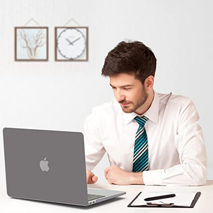 B BELK Compatible with MacBook Air 13 inch Case M1 2021 2020 2019 2018 | A2337 A2179 A1932, Matte Plastic Hard Shell for MacBook Air 13.3 inch Case with Keyboard Cover & Screen Protector, Gray - color: Gray