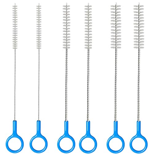 Straw Brush Cleaner Set,Straw Cleaner Brush Long 10 Inch | Straw Cleaner with 2mm and 3mm Thick Stainless Steel Wires, Heavy-Duty Straw Cleaning Brush for Baby Bottles(6-Pack)
