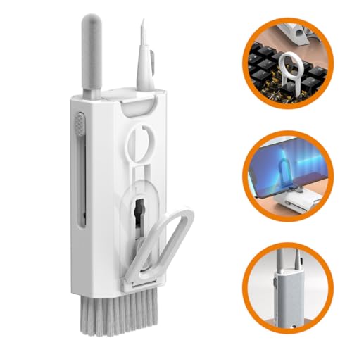 BESPORTBLE 8-in-1 Keyboard and Screen Cleaning Kit Brush Multifunctional Electronics Set for Headphones Laptops and Phones
