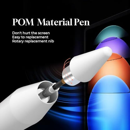 Universal Active Stylus Pen for Android & iOS Phones & Tablet Touch Screen | Magnetic Design, Type C Rechargeable, Long Battery Life, No Bluetooth pairing needed! Precision & Smooth Performance