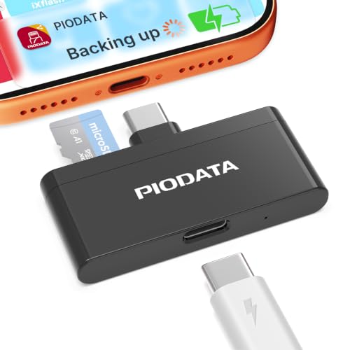Micro SD Card Reader for iPhone 17/16/15, iPad, Android, Mac, PC, Laptop, USB C Memory Card Reader Adapter, Auto Photo Backup While Charging, Apple MFi Photo Stick iXflash Q w/Free App Black - color: Black