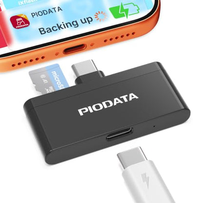 Micro SD Card Reader for iPhone 17/16/15, iPad, Android, Mac, PC, Laptop, USB C Memory Card Reader Adapter, Auto Photo Backup While Charging, Apple MFi Photo Stick iXflash Q w/Free App Black - color: Black
