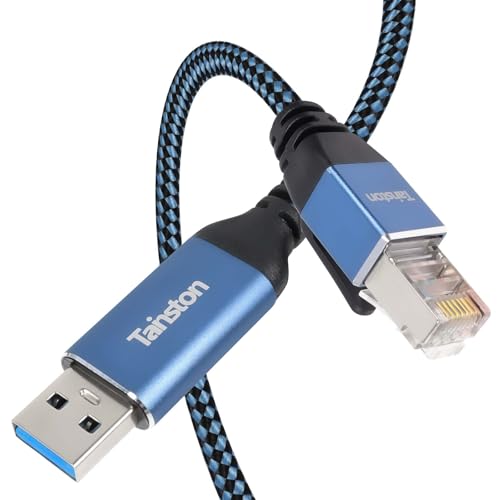USB to Ethernet Cable, 20Ft USB3.0 A to RJ45 Cable,USB3.0 A to Gigabit Ethernet Cable Compatible Laptop, PC, Switch, Router, Modem and More - size: 20 FT