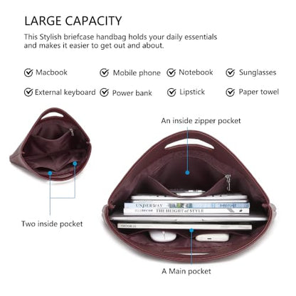 Official Document Computer Bag Stylishly Sleek with Multiple Compartments and Easy to Carry Design - color: Caramel Color/Pu