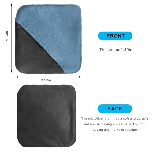 Ohleats Car Screen Cleaner, Microfiber Auto Screen Cleaning Pad, Foldable Touch Screen Cleaner Cloth for Vehicle Dashboard LCD Display, Car Cleaning Kits - color: Blue&Gray,1Pcs