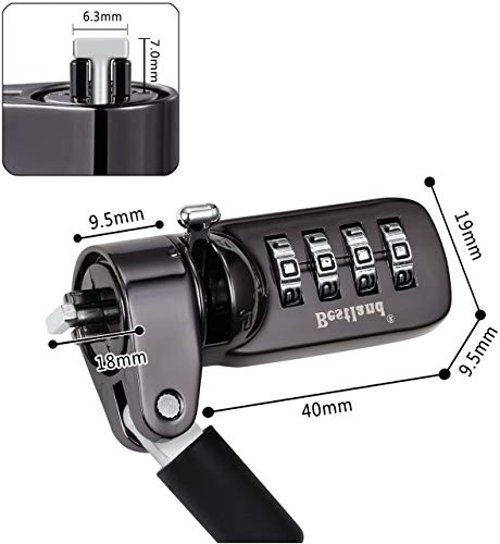 Security Cable Computer Laptop Notebook Locks for HP Laptops, Lenovo, Asus, Acer Laptops and Other Devices