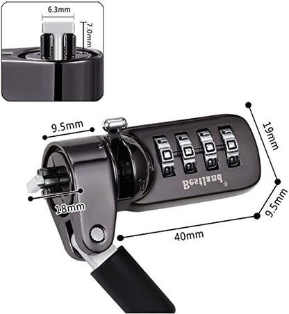 Security Cable Computer Laptop Notebook Locks for HP Laptops, Lenovo, Asus, Acer Laptops and Other Devices