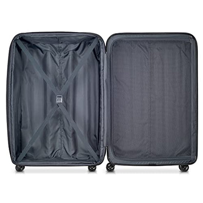 DELSEY PARIS Helium Aero Hardside Expandable Luggage with Spinner Wheels, Titanium, Checked-Large 28 Inch - color: Titanium, size: Checked-Large 28 Inch
