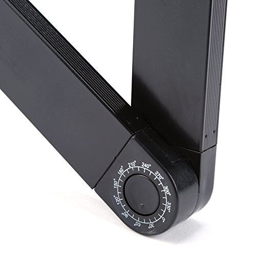 Adjustable Laptop Desk Foldable Lap Laptop Stand Portable Laptop Table Bed Tray Cozy Desk with Cooling Fan and Mouse Pad for Bed Sofa Couch at Home Living Room Bedroom Hospital, Black