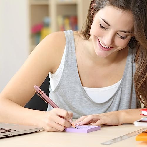 MengRan Rose Gold Pens with Stylus Tip, Black Ink, 12 Pack | Medium Point, 2 in 1 Click Ballpoint Pens & Stylus Pens for Touch Screens