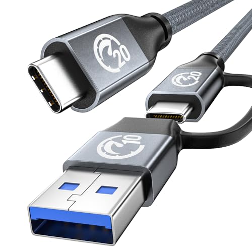 UseBean 240W USB C Cable 6.6FT, 20Gbps USB C 3.2 Gen 2 Cable, 4K Video USB C Monitor Cable, C Type Charger Fast Charge for iPad, USB to USB C Cable for iPhone 17 16 Pro, Galaxy S26 Ultra S25, MacBook - color: Gray, size: 6.6ft