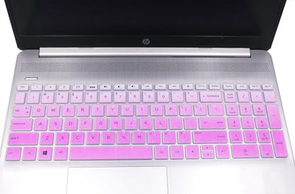 Keyboard Skin Compatible for 15.6" HP 15-db/da 15-dy 15-dw 15-bs/bw 15-ef 15t 15z 15t-dy200 15t-dw300 15-dy2024nr dy2073dx dy1043cl 15-dw3033dx dw1033dx dw3065st 15-ef1023dx ef2126wm (Ombre Purple) - color: Ombre Purple
