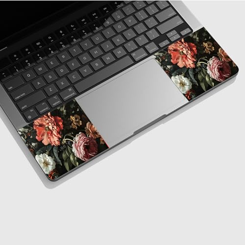 Universal Laptop Skin Sticker with 2 Wrist Pad Skins, Waterproof Scratch Resistant Vinyl Laptop Cover Decal, Cut to Fit for 11–15.6 Inch MacBook HP Dell Lenovo, Blooming Flower - color: Blooming Flower