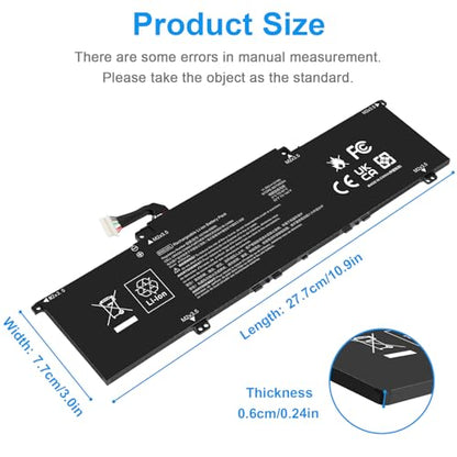 Fancy Buying BN03XL L77034-005 Battery for 2020 HP Envy X360 15M-EE 15M-ES 15-ES 13-BA 13-AY 13-ay0xx 15m-ee0xxx HSTNN-DB9N HSTNN-OB1O L73965-271 L76965-271 L76985-271 L76965-2C1 L76965-AC1 - size: 10.9*3*0.24inch