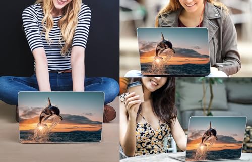 CISSOOK Compatible with MacBook Pro 13 inch Case 2023 2022 2021 2020 Release M2 M1 Chip A2338 A2251 A2289 Model with Touch Bar, Protective Plastic Hard Shell Case Cover for Pro 13", Dolphin&Sea - color: Pro13inch-Dolphin&Sea