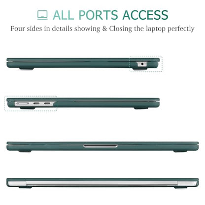 May Chen Case for MacBook Air 13/13.6-inch (M5/M4/M3/M2, 2022-2026 Models A3449 A3240 A3113 A2681), Lightweight | Closes Seamlessly | Ideal for Work Hard Shell Case, Dark Cyan - color: Dark Cyan