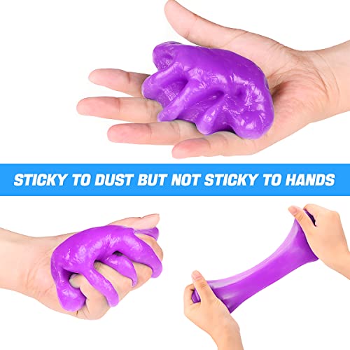 Moly Magnolia Cleaning Gel for Car, Auto Detailing Tools Car Interior Cleaner Putty, Dust Cleaning Mud Removal, Putty Cleaning Keyboard Cleaner for PC Laptop Keyboard Tablet Air Vents Camera (Purple) - color: Purple