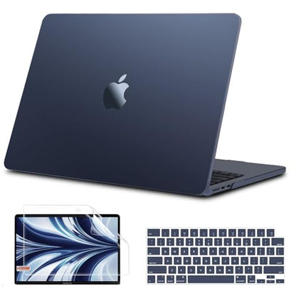 B BELK Compatible with MacBook Air 13 inch Case 2026 2025-2022 M5 M4 M3 M2 | [100% Official Color] [Slim Armor] Plastic Hard Shell for MacBook Air 13.6 inch Case (A3449 A3240 A3113 A2681),Midnight Clear - color: Midnight Clear