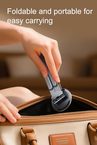 Multi-Purpose Portable Magnetic Stand, Suitable for Smartphones, Pad，Laptop， AluminumAlloy Material,Suitable fortraveling, Official Working and Leisure, and Home Entertainment (E05-gray)