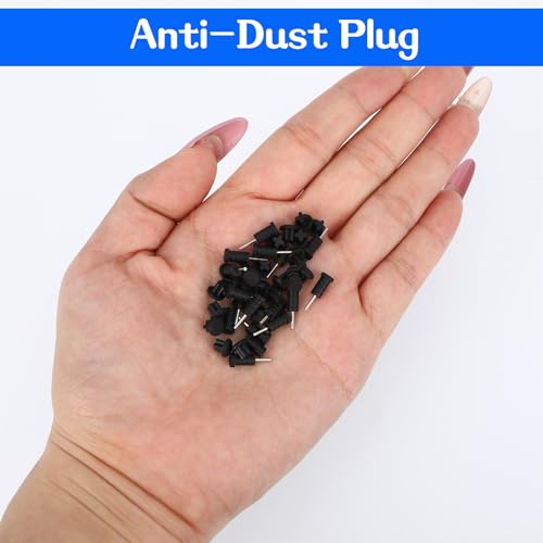 40 PCS 3.5mm Rubber Dust Plugs Caps Protector Anti-Dust Headphone Jack Dust Plugs Cover for Earphone Mobile Phone Laptop Desktop Computer (Black)